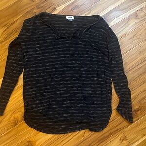 Old Navy Black and Gray Long Sleeve Top